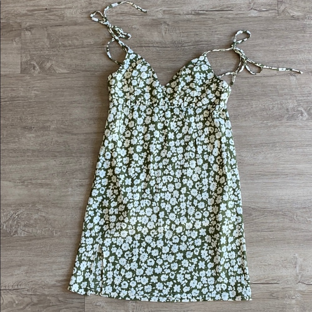 Petal and Pup green floral dress